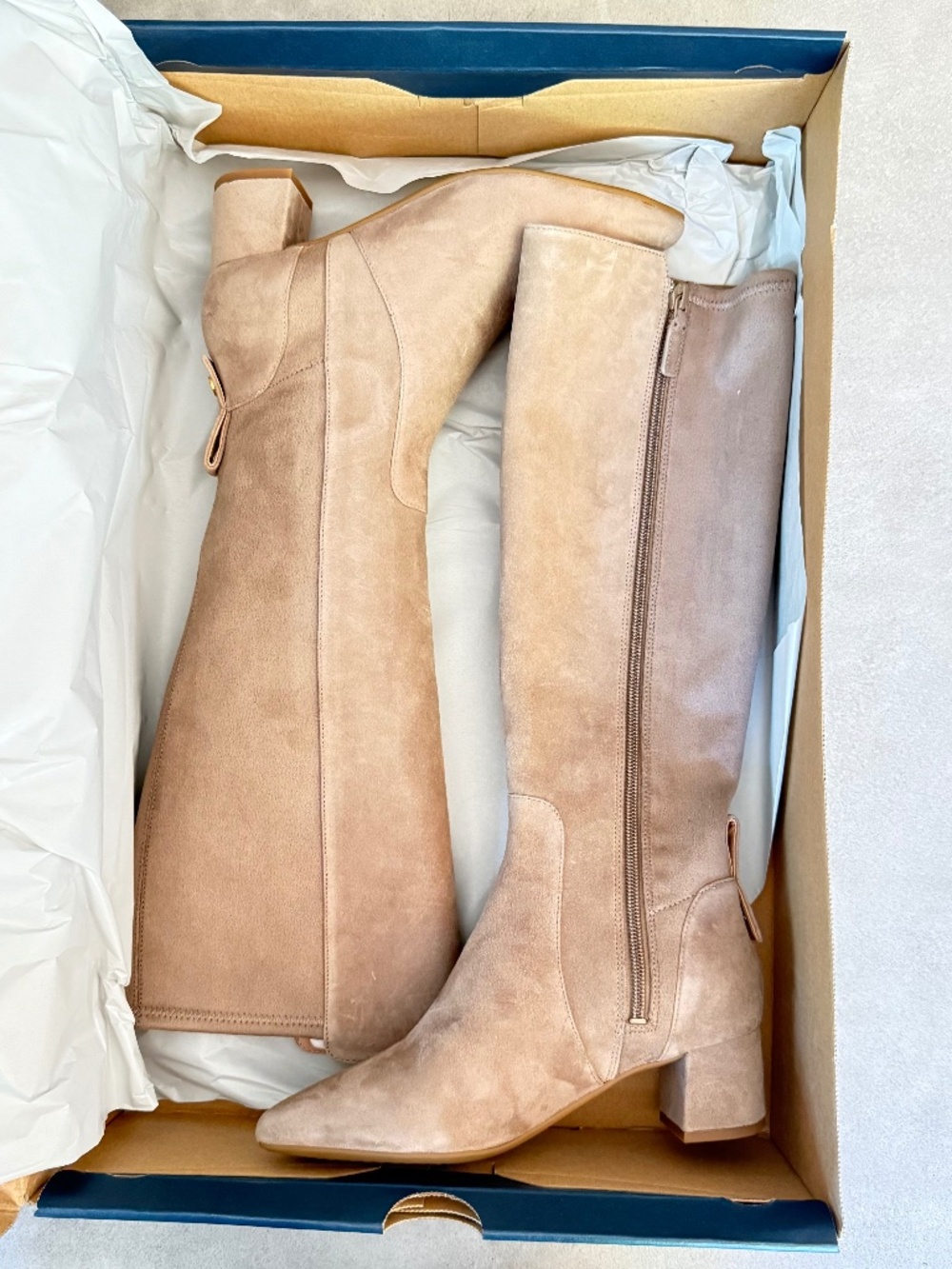 NIB Cole Haan Go-To Block Boot 45 Suede Knee High Boots Women's Size 5